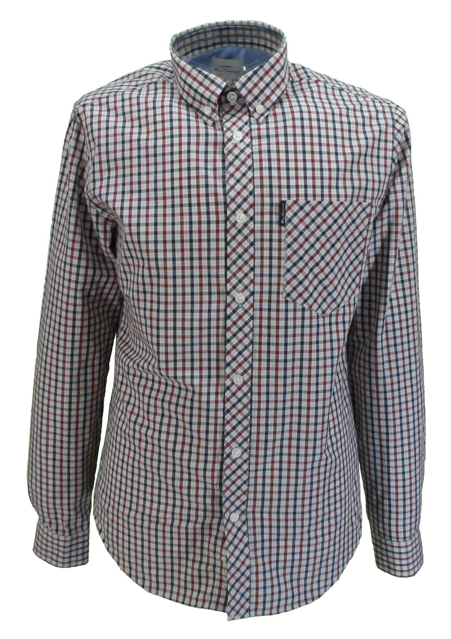 Ben Sherman Mens House Check Long Sleeved Shirts