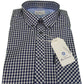 Ben Sherman Mens Dark Blue Gingham Check Short Sleeved Shirts …