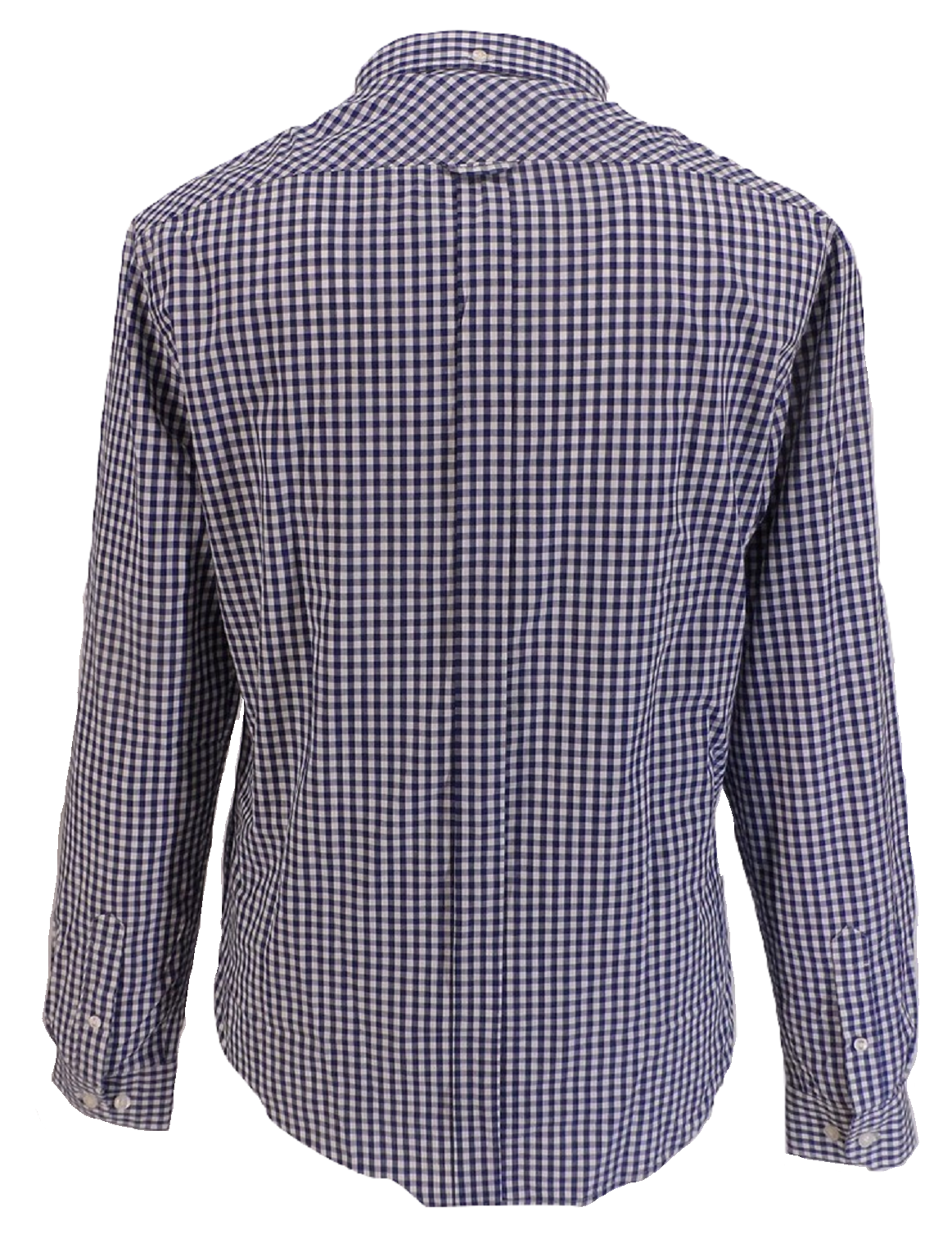 Ben Sherman chemise classique à manches longues en vichy bleu pour homme