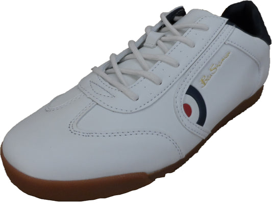 Mens Ben Sherman White Target Trainers