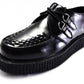 حذاء روكابيلي كلاسيكي من الجلد الأسود