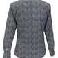 Relco Black Paisley Cotton Long Sleeved Retro Mod Button Down Shirts