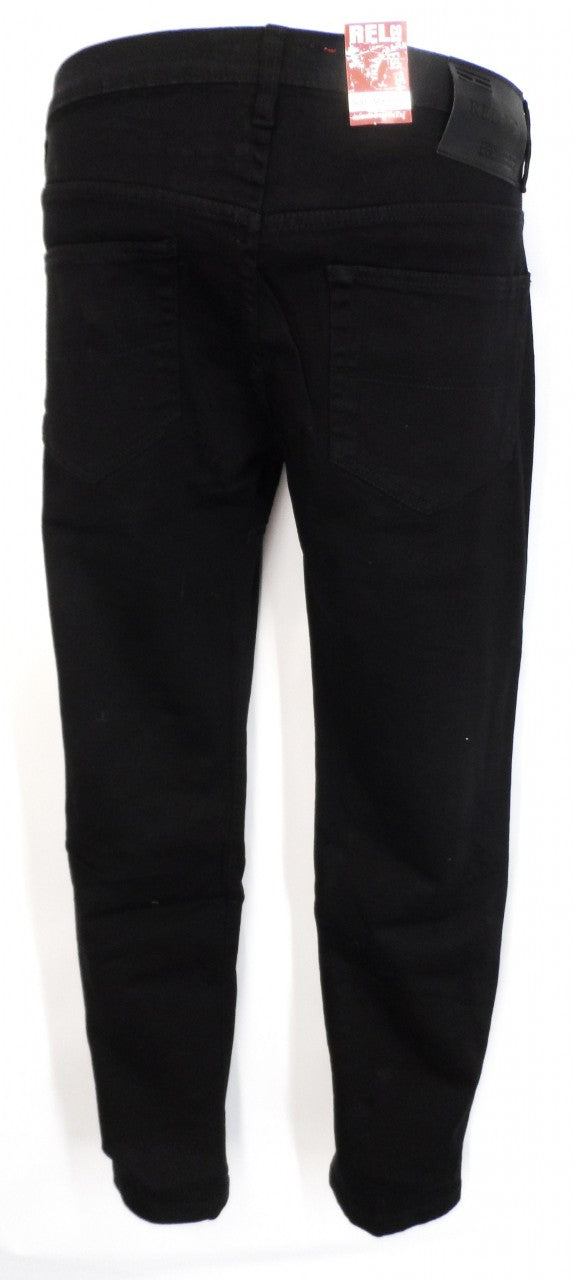 Relco Black Skinny Stretch Jeans