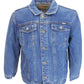Duke Blue Stonewashed Retro Mod Biker Denim Trucker Jacket