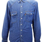 Chemise en jean de style occidental bleu délavé Duke pour hommes