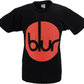 T-shirt noir officiel avec logo flou cercle pour homme