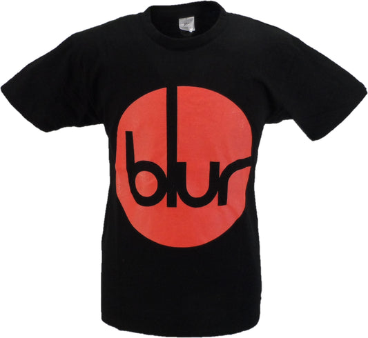 Camiseta negra oficial con logo de círculo borroso para hombre