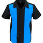 Bowling Shirts روكابيلي باللون الأسود/الأزرق Mazeys