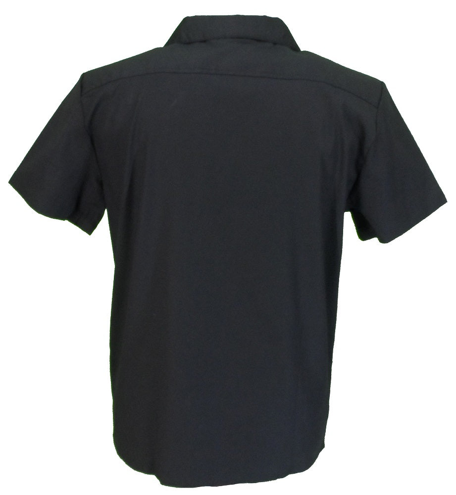 Mazeys Retro Black/Blue Rockabilly Bowling Shirts