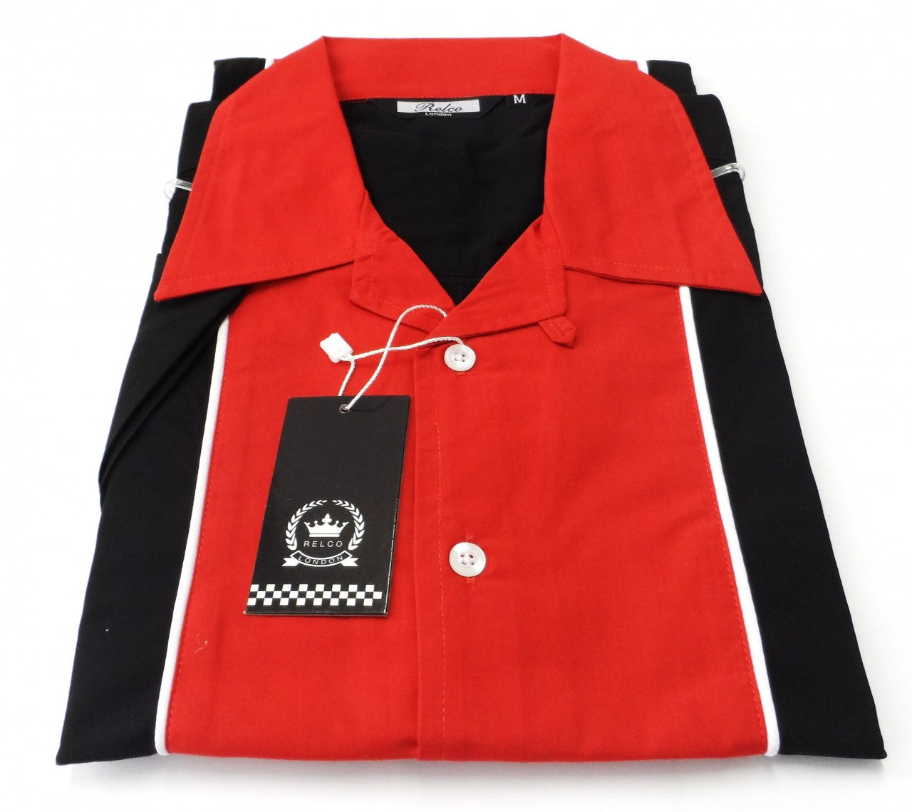 Rockabilly Bowling Camisas negras/rojas Camisa vintage/retro