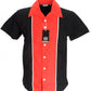 قمصان روكابيلي بولينج سوداء/حمراء، قميص عتيق/رجعي