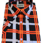 قمصان رجالي Mazeys باللون الأسود/البرتقالي/الأبيض، مصنوعة من القطن بنسبة 100% بأكمام قصيرة
