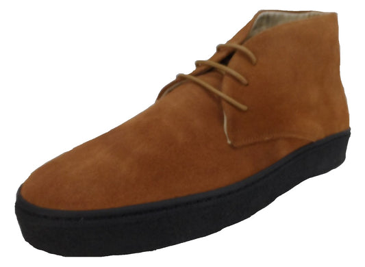 Delicious Junction Mens Ginger Tan Bullitt Suede Desert Boot