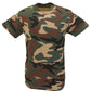 Camisetas de camuflaje Woodland para hombre