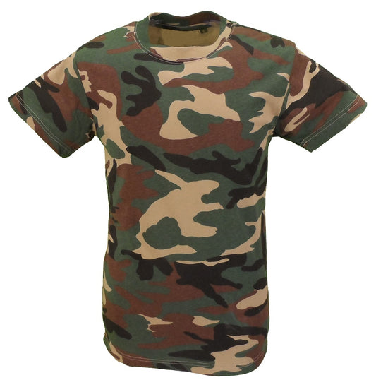 Herren Camouflage Woodland T-Shirts