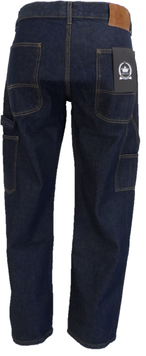 Relco Mens Carpenter Vintage Raw Denim Jeans