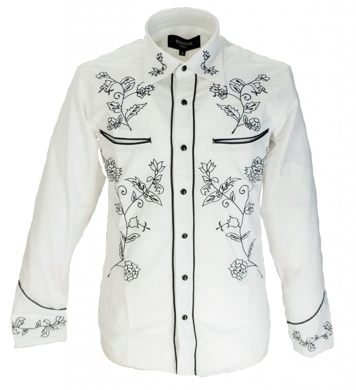 White/Black Western Cowboy Vintage/retro Shirts