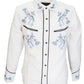 White Blue Western Cowboy Vintage/retro Shirts