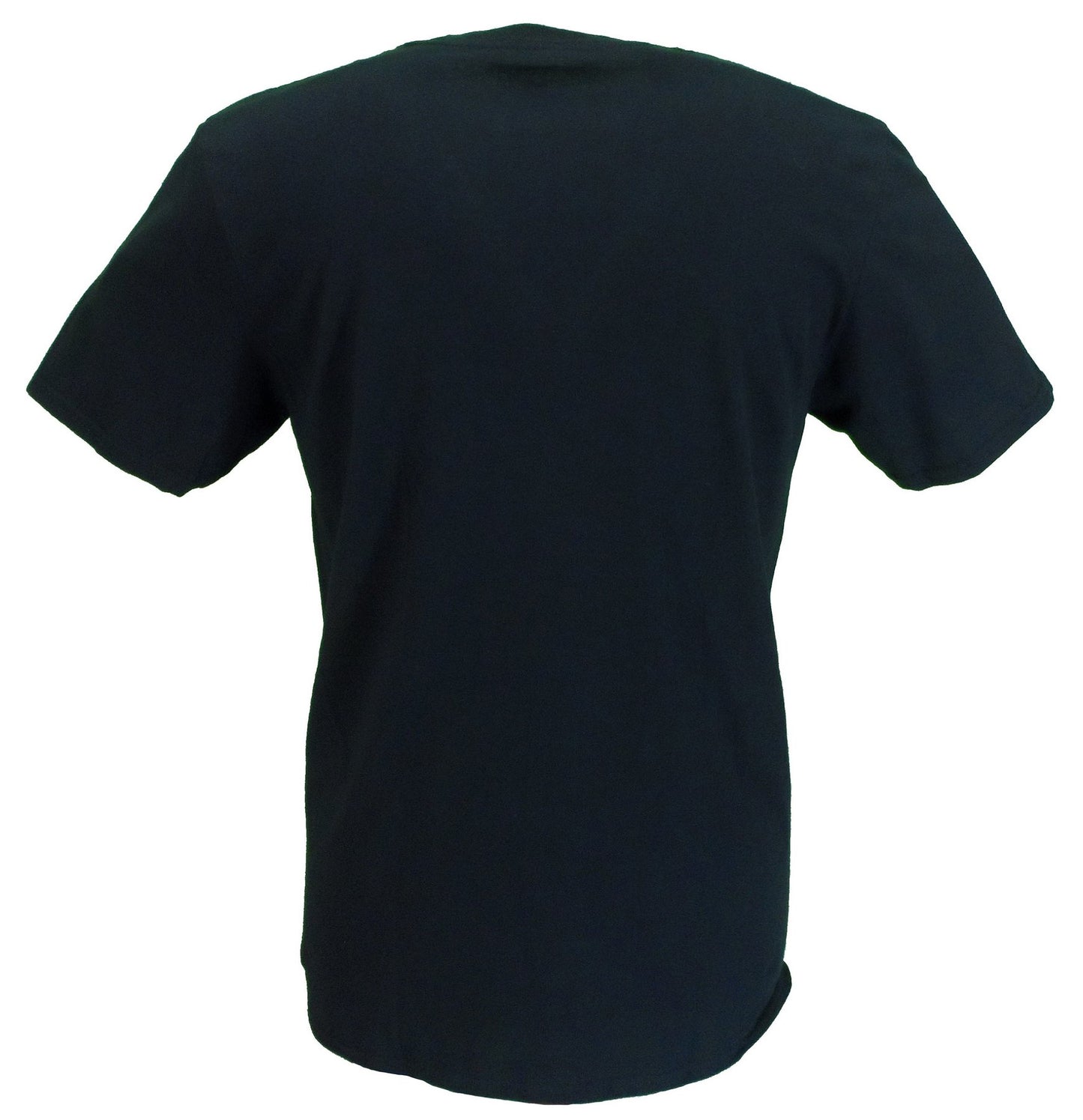Schwarzes offizielles Herren-T-Shirt mit kleinem Gesichter-Logo