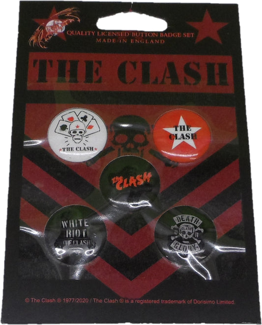 The Clash Button Badge 5 Pack Set