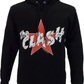 Schwarzes Herren-Kapuzenpullover mit Kapuze mit Star-Logo The Clash