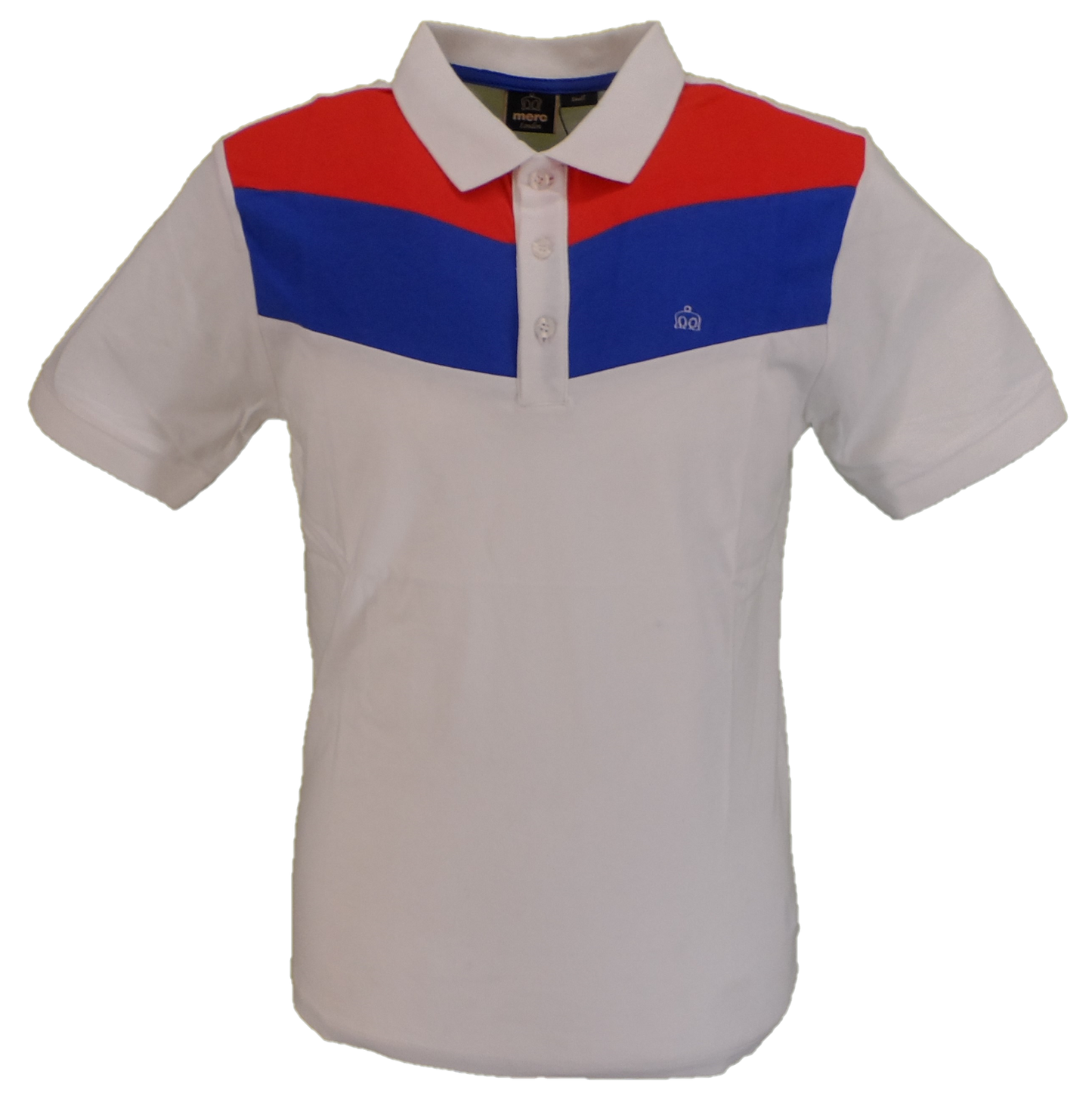 Merc Mens Off White Clyde Striped Polo Shirt