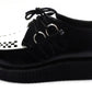 TUK Classic Rockabilly Black & White T.U.K. Leather Creepers