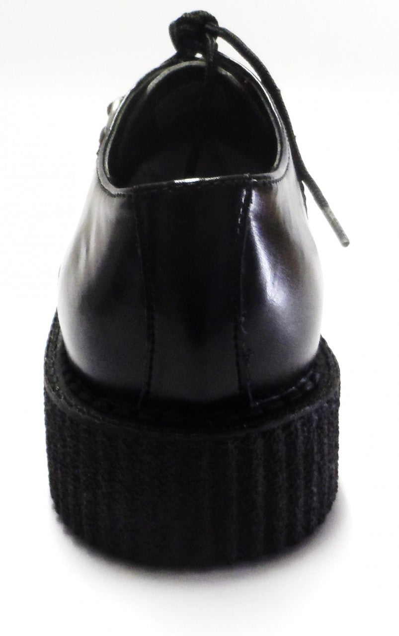 TUK Classic Rockabilly Black & White T.U.K. Leather Creepers