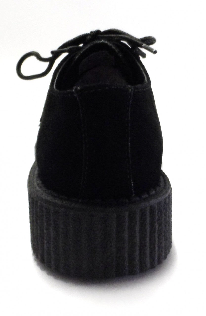 حذاء توك الكلاسيكي روكابيلي من الجلد السويدي الأسود