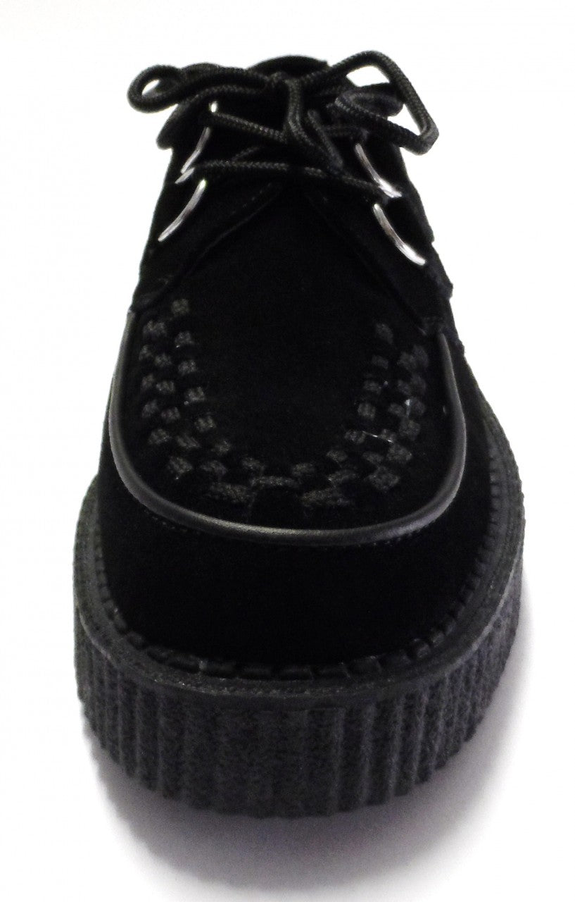 حذاء توك الكلاسيكي روكابيلي من الجلد السويدي الأسود