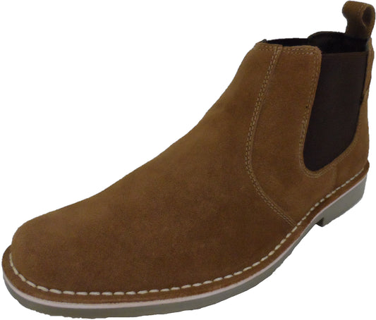 Roamers Beige Classic Mod, Ska, Retro Desert Dealer Chelsea Boots