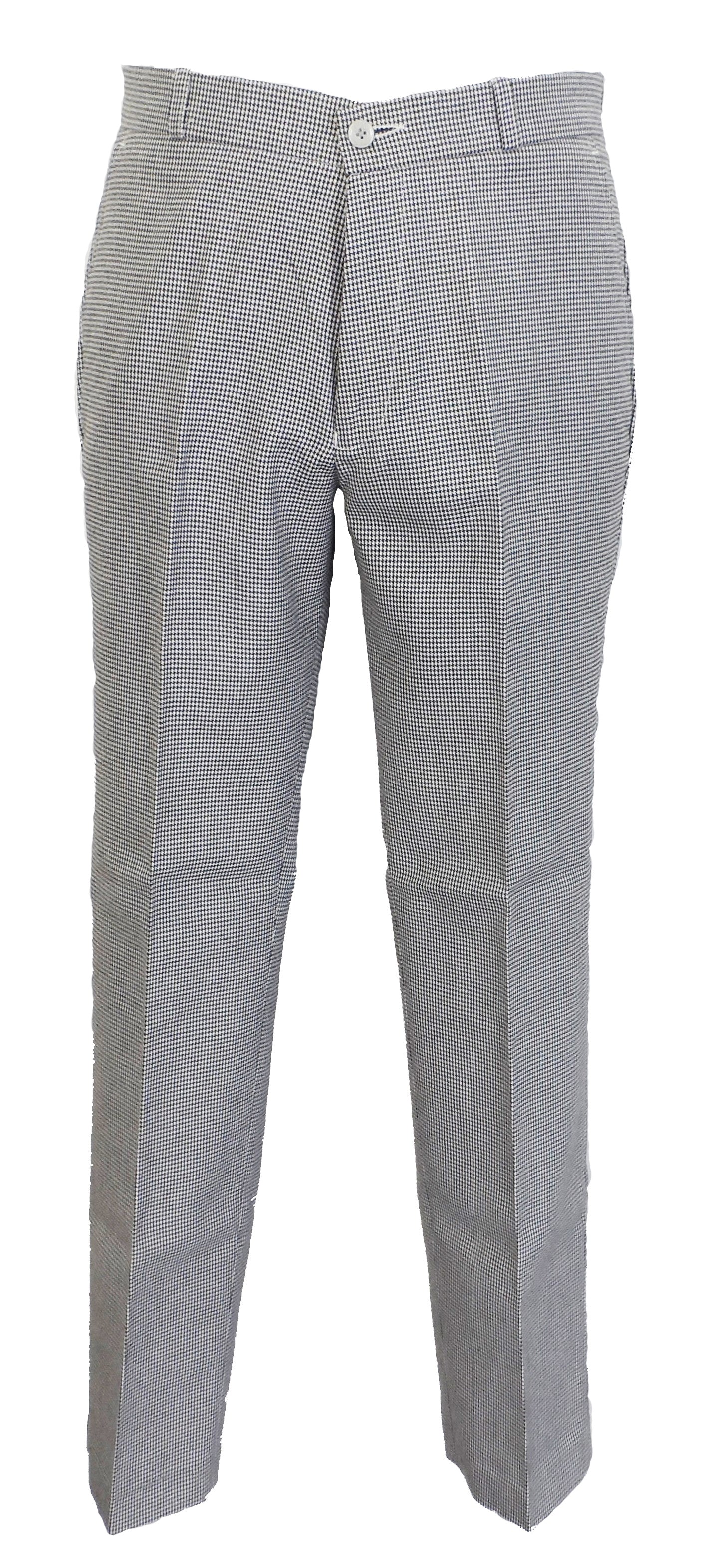 Dogtooth 60S 70S Retro Mod Vintage Sta Press Trousers