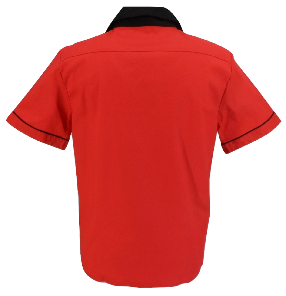 Bowling Shirts روكابيلي الحمراء الرجعية للرجال Mazeys