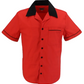 Mazeys Bowling Shirts Retro Rockabilly Rojo Para Hombre
