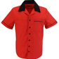 Mazeys Mens Retro Red Rockabilly Bowling Shirts
