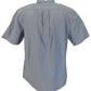 Farah blau/weiß kleinkariertes, kurzärmliges Baumwoll-Retro-Mod-Button-Down-Hemd …