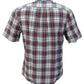 Camicia da uomo Farah a quadri rossi/neri/bianchi 100% cotone a maniche corte...