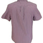 Chemise à manches courtes 100 % coton à carreaux roses et gris Farah pour homme