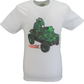 Mens White Official Gorillaz Green Jeep T Shirt