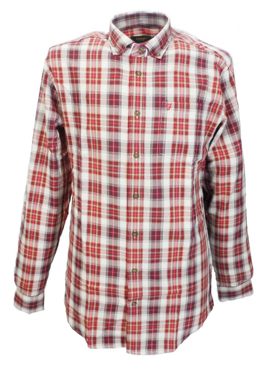 Farah Red Gosling Long Sleeved Retro Mod Button Down Shirts