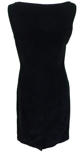 Hearts & Roses Womans Black Romance Velvet Wiggle Dress
