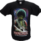 Mens Black Official Jimi Hendrix 'Are You Experienced Cosmic T Shirt