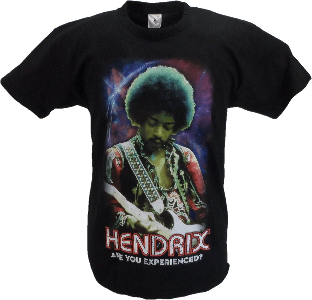 Herre Sort Officielle Jimi Hendrix 'Er Du Erfaren Kosmisk T-Shirt