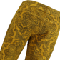 Run & Fly Pantalón de campana retro dorado vintage para hombre Jimi Hendrix Paisley
