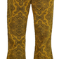 Run & Fly Mens Gold Vintage Jimi Hendrix Paisley Retro Bellbottom Flares