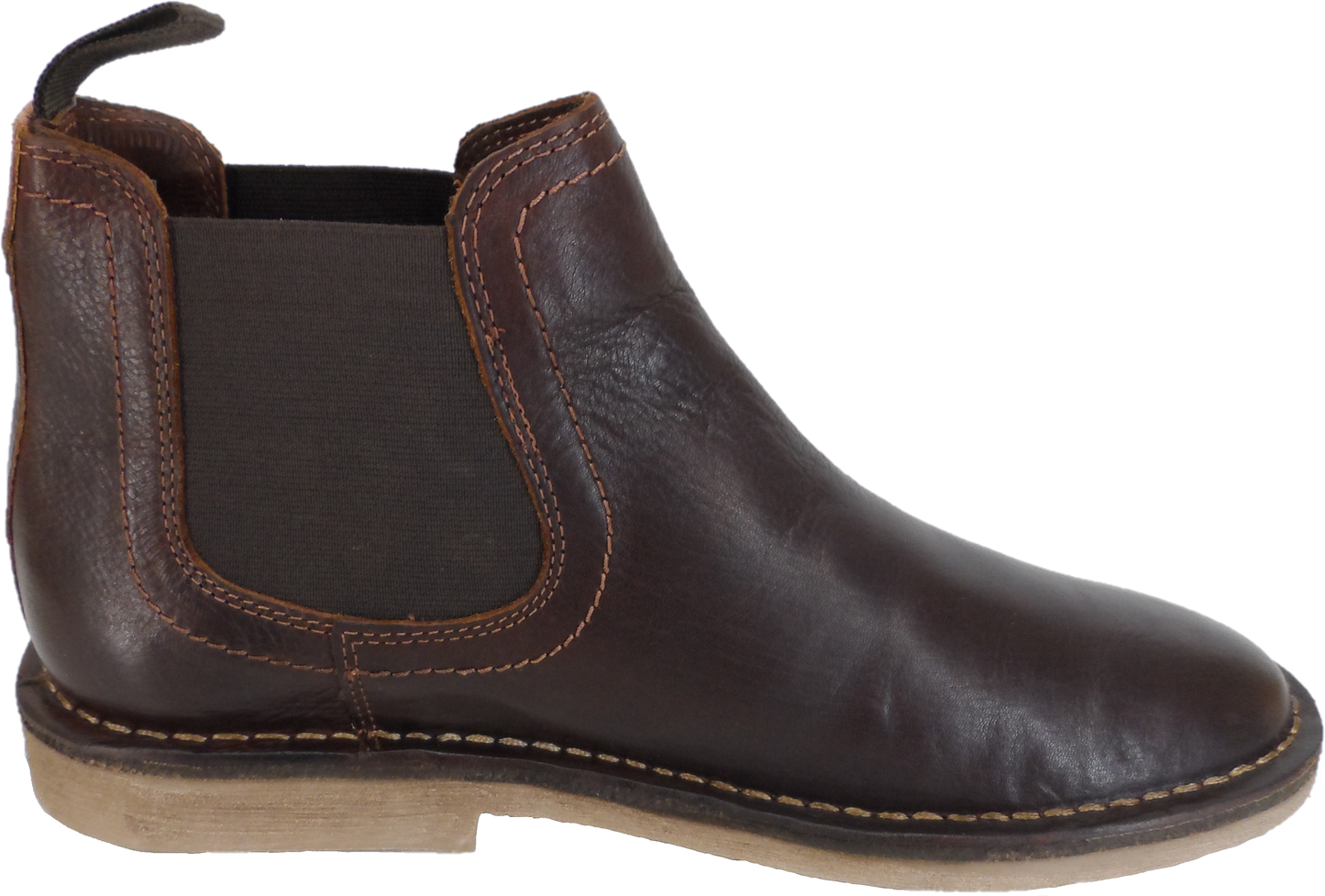 Hush Puppies Herren-Chelsea-Wüstenstiefel aus braunem Leder