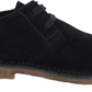 Hush Puppies Mens Navy Real Suede Desert Shoes