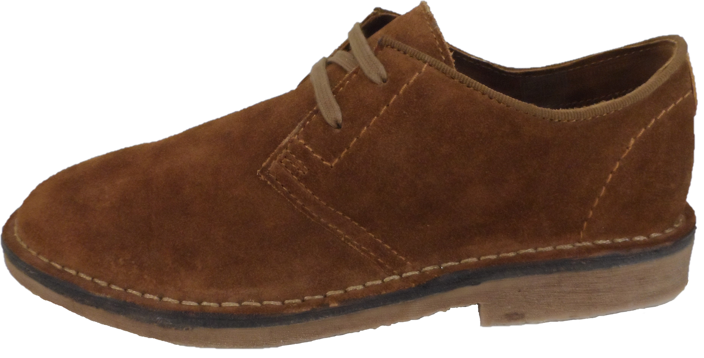 Hush Puppies Mens Tan Real Suede Desert Shoes