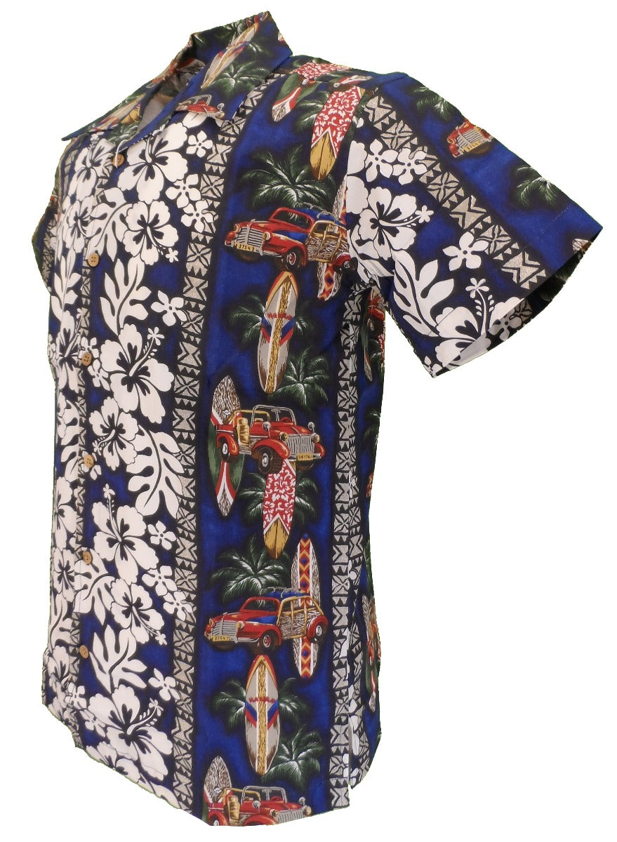 Relco Mens Surf Retro Bowling Shirt