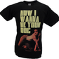 Schwarzes offizielles Herren-T-Shirt „Iggy and the Stooges Now I Wanna Be Your Dog“.
